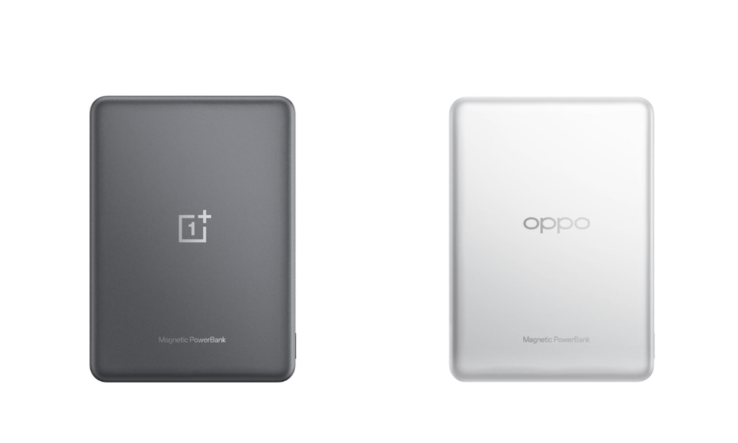 El OnePlus Magnetic Power Bank 5000mAh (izquierda) y el Oppo Magnetic Power Bank 5000mAh (derecha). (Fuente de la imagen: Oppo Shop)