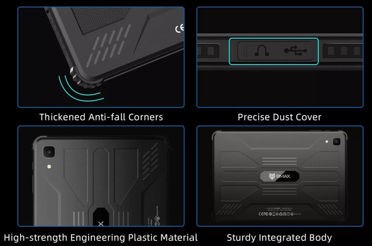 Los bordes reforzados de la tableta deberían evitar daños (Fuente de la imagen: Bmax)