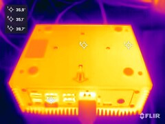 Newsmay AC8F-POE durante la prueba de resistencia (abajo)