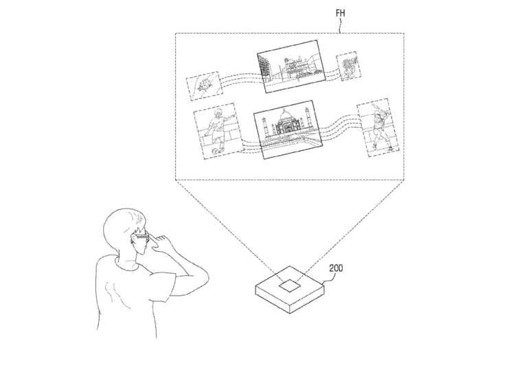 Un diagrama de la solicitud de patente del dispositivo de visualización de Samsung. (Fuente de la imagen: USPTO)