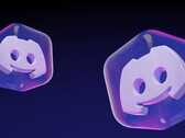 Iconos de cubos translúcidos en 3D con el logotipo de Discord Clyde