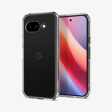 Google Pixel 9a dentro de la funda transparente de Spigen (Fuente de la imagen: Spigen)