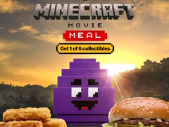 McDonald&#039;s regalará uno de los seis coleccionables digitales de Minecraft con la compra de un Minecraft Movie Meal. (Fuente de la imagen: McDonald&#039;s)