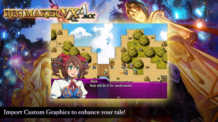 RPG Maker VX Ace también permite a los usuarios importar sus propios gráficos mientras diseñan su juego. (Fuente de la imagen: Steam)