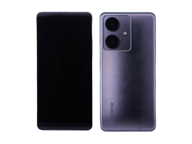 El Realme Neo 7 SE parece aburrido en su última filtración de diseño. (Fuente: Digital Chat Station vía Weibo)