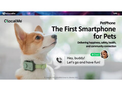 Imagen promocional del PetPhone de GocalMe, un teléfono inteligente diseñado para mascotas. (Fuente de la imagen: ucloudlink)