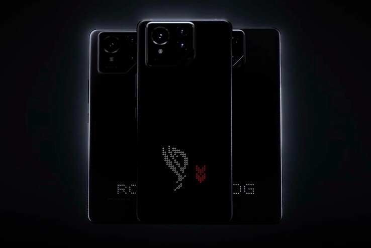 El ROG Phone 9 tiene una mini pantalla LED secundaria en la parte trasera. (Fuente de la imagen: Asus)