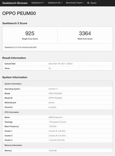 (Fuente de la imagen: Geekbench)