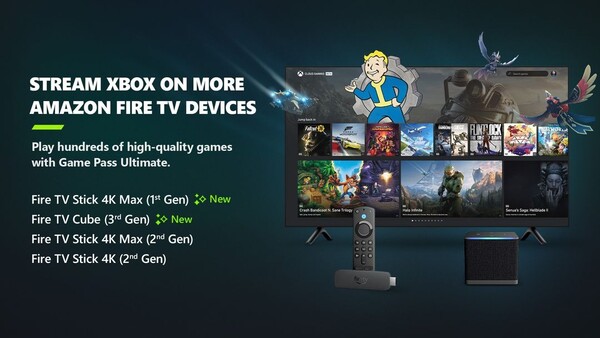 El servicio Xbox Cloud Gaming ya está disponible en cuatro dispositivos de streaming Amazon Fire TV. (Fuente de la imagen: Xbox).