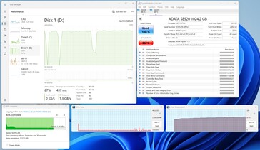 Prueba de esfuerzo, escritura de datos con la unidad de refrigeración activada