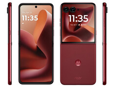 Motorola ha realizado cambios mínimos en el diseño del Razr plegable insignia de este año. (Fuente de la imagen: vía Evan Blass)