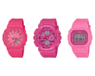 De izquierda a derecha: Casio G-Shock GMA-P2100PP-4A, GMA-S140PP-4A y GMD-S5610PP-4. (Fuente de la imagen: G-Central)