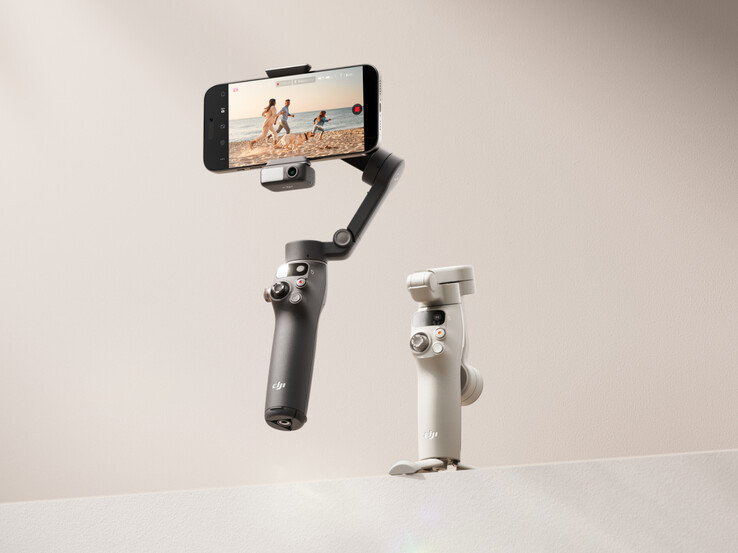 El Osmo Mobile 7P y el Osmo Mobile 7, de delante a atrás. (Fuente de la imagen: DJI)