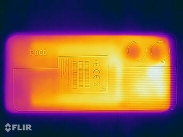 Xiaomi Poco X7 Pro: Temperaturas de superficie - Parte inferior