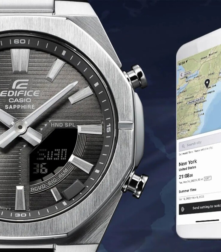 Los relojes Casio Edifice ECB-S10D ofrecen conectividad Bluetooth. (Fuente de la imagen: Casio)