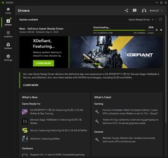 GeForce Descarga del controlador Game Ready 555.85 en la aplicación de Nvidia (Fuente: Propia)