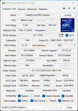 GPU-Z Gráficos Intel Arc