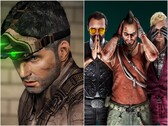 Sam Fisher, de «Splinter Cell: Blacklist» (a la izquierda), y los villanos de la saga «Far Cry».