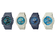 De izquierda a derecha, Casio GA-110AS-2AJF, GA-2100AS-5AJF, GA-2100AS-2AJF y el GA-110AS-5AJF. (Fuente de la imagen: Great G-Shock World, Yahoo Japón)