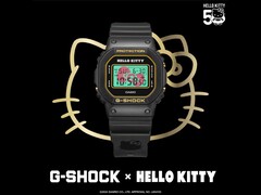 El Casio G-SHOCK x Hello Kitty DW-5600KT24-1 JR. (Fuente de la imagen: Casio)