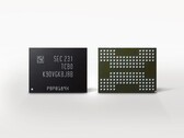 Una representación de los chips de memoria V-NAND de 8.ª generación de Samsung