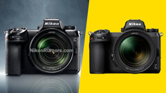 La Nikon Z6 III presenta un lenguaje de diseño ligeramente diferente en comparación con la actual generación de cámaras híbridas de fotograma completo de Nikon. (Fuente de la imagen: Nikon / Nikon Rumors - editado)