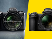 La Nikon Z6 III presenta un lenguaje de diseño ligeramente diferente en comparación con la actual generación de cámaras híbridas de fotograma completo de Nikon. (Fuente de la imagen: Nikon / Nikon Rumors - editado)