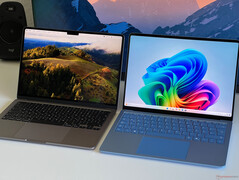 MacBook Air 13 M3 (izquierda) frente a Surface Laptop 13 (derecha)