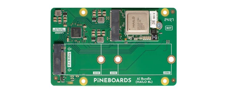 El chip Hailo 8L instalado puede sustituirse. (Fuente de la imagen: Pineboards)