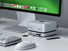 El nuevo dock para Mac mini de Satechi adopta un diseño más limpio que su homólogo RayCue. (Fuente de la imagen: Satechi)