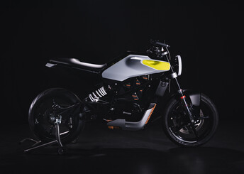 El concepto E-Pilen, presentado en 2021, deriva tanto de la Svartpilen como de la Vitpilen (Fuente de la imagen: Husqvarna)