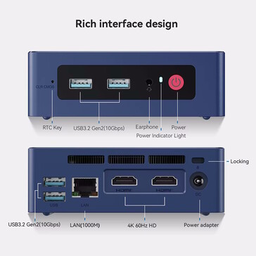 El USB-C está ausente. (Fuente de la imagen: Beelink)