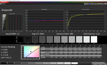 Escala de grises (True Tone desactivado, gama de destino: sRGB)