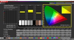 CalMAN ColorChecker (perfil: sRGB, espacio de color de destino: sRGB)