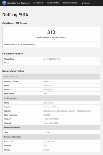 (Fuente de la imagen: Geekbench)