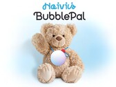 El BubblePal es pequeño, tiene forma de bola y puede servir de colgante para el peluche favorito de un niño (Fuente de la imagen: Haivivi.)