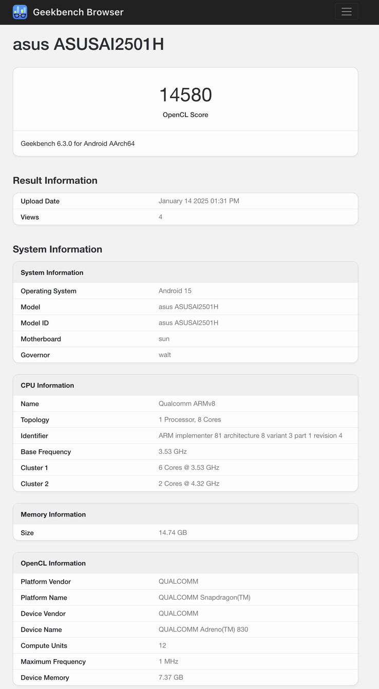 (Fuente de la imagen: Geekbench)