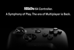 el primer intento de 8BitDo de crear un mando para la Nintendo 64 está disponible por fin en su promocionado color negro. (Fuente de la imagen: 8BitDo)