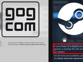 GOG tiene la respuesta más acorde a la nueva revelación de licencias de Valve. (Fuente de la imagen: Valve / GOG - editado)