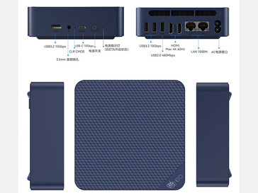 Diseño y selección de puertos del mini PC (Fuente de la imagen: Beelink)