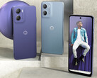 Motorola describe los colores del Moto E15 como Denim Blue, Misty Blue y Fresh Lavender. (Fuente de la imagen: Motorola)