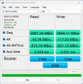 Comprobación del rendimiento de USB4 con el ADATA SE920