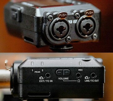 El grabador FR-AV2 dispone de dos entradas XLR/TRS y una de 3,5 mm. (Fuente de la imagen: TASCAM)