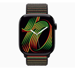 Apple reloj con esfera Unity Rhythm y correa Unity negra (Fuente de la imagen: Apple)