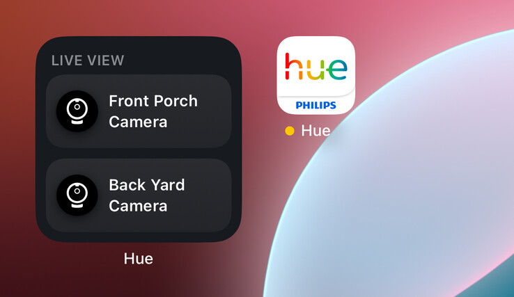 El próximo widget de transmisión en directo de vídeo Philips Hue Secure. (Fuente de la imagen: Philips Hue)