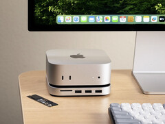 La base Mac Mini de Satechi admite unidades SSD M.2 de todo tipo, y no sólo la M.2 2280 que se muestra aquí. (Fuente de la imagen: Satechi)