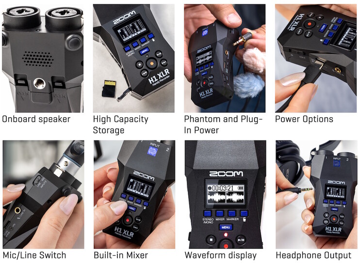 El H1 XLR de Zoom está repleto de funciones para satisfacer las necesidades de los profesionales de la grabación de audio. (Fuente de la imagen: Zoom)