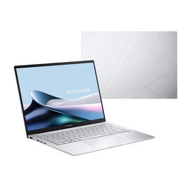 Asus Zenbook 14 UX3405CA en color Foggy Silver.