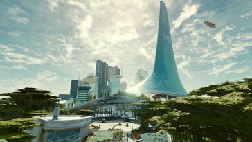 La ciudad de Nueva Atlántida en el juego es la más grande que Bethesda ha construido nunca (Fuente de la imagen: Bethesda)