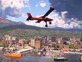 Hobart, Tasmania, Australia, como se ve en la última actualización de Microsoft Flight Simulator 2024.